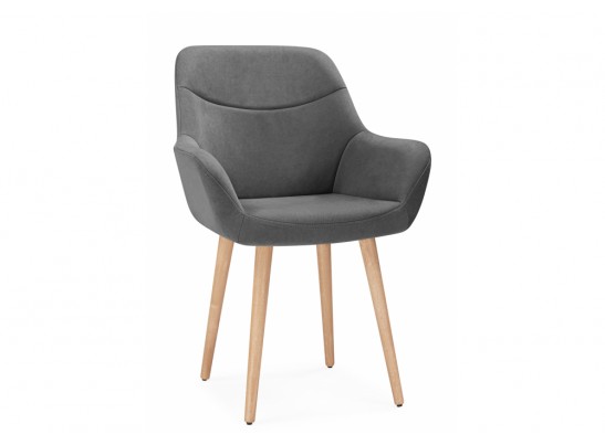 Деревянный стул Флюид темно-серый (zd 995) / светлое дерево в Каменске-Уральском