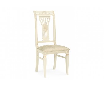 Деревянный стул Roy слоновая кость / золото патина