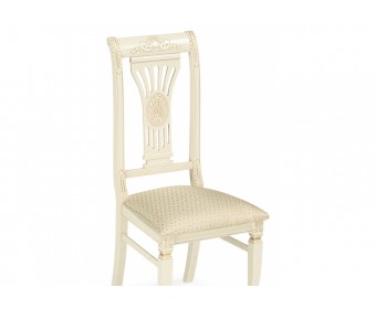Деревянный стул Roy слоновая кость / золото патина