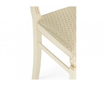 Деревянный стул Roy слоновая кость / золото патина