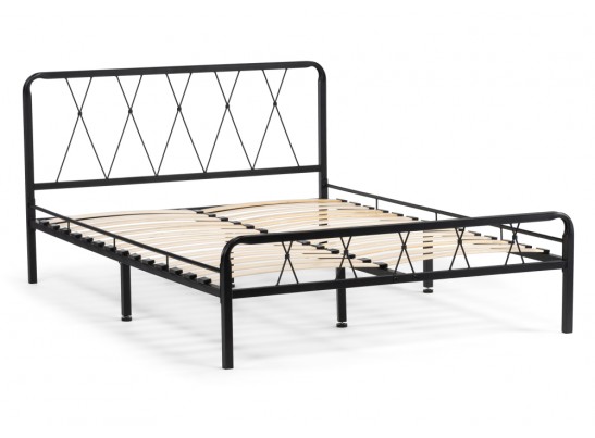 Двуспальная кровать Иоханна 18 160х200 черная в Каменске-Уральском