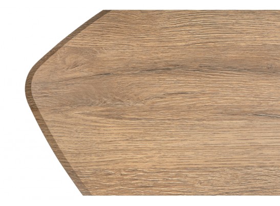 Комплект столиков Лойс 80х80х46(60х60х38) мрамор белый / дуб вотан в Каменске-Уральском