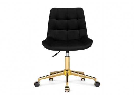 Компьютерное кресло Честер черный (california 999) / золото в Каменске-Уральском