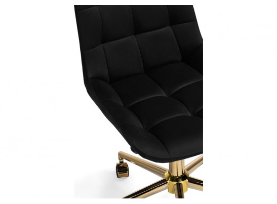 Компьютерное кресло Честер черный (california 999) / золото в Каменске-Уральском