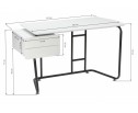 Компьютерный стол Desk 131х58х76 white / black в Каменске-Уральском