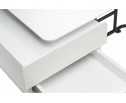Компьютерный стол Desk 131х58х76 white / black в Каменске-Уральском