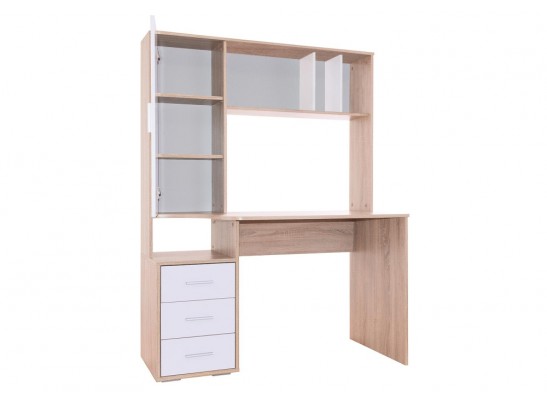 Компьютерный стол КСТ-16 120х60х160 левый дуб сонома / белый в Каменске-Уральском