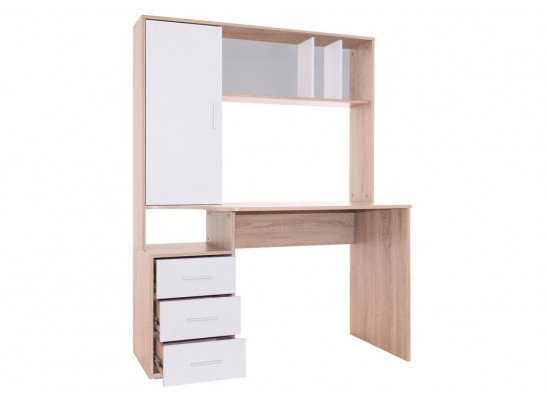 Компьютерный стол КСТ-16 120х60х160 левый дуб сонома / белый в Каменске-Уральском