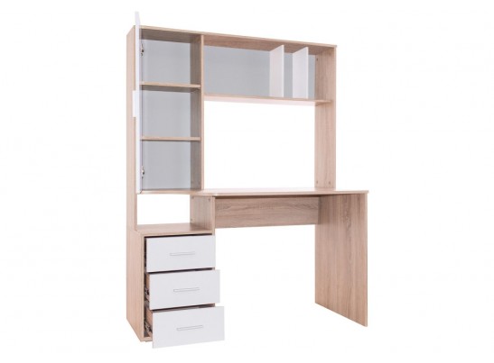 Компьютерный стол КСТ-16 120х60х160 левый дуб сонома / белый в Каменске-Уральском