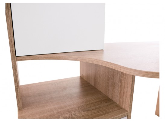 Компьютерный стол КСТ-16 120х60х160 левый дуб сонома / белый в Каменске-Уральском