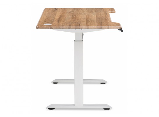 Компьютерный стол Маркос с механизмом подъема 120х75х76 белый / вотан дуб в Каменске-Уральском