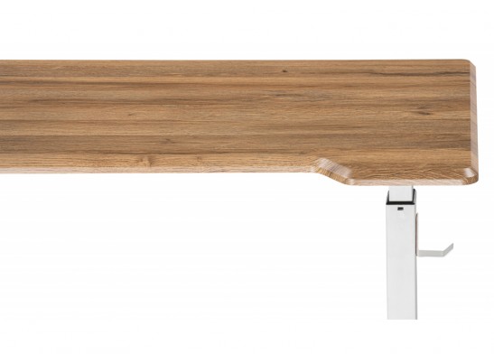 Компьютерный стол Маркос с механизмом подъема 120х75х76 белый / вотан дуб в Каменске-Уральском