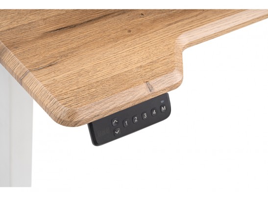 Компьютерный стол Маркос с механизмом подъема 140х80х75 дуб вотан / белый в Каменске-Уральском