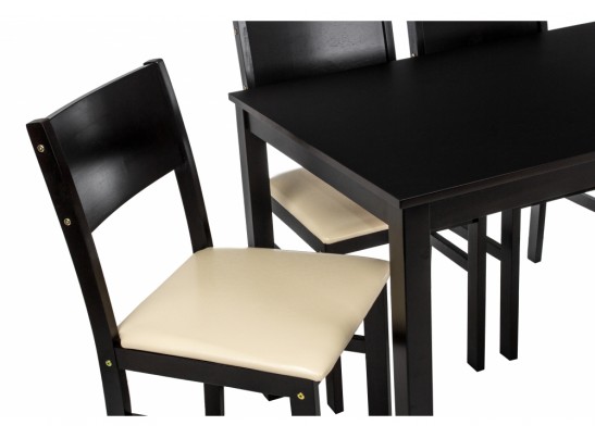 Обеденная группа Kabur (стол и 4 стула) cappuccino / cream в Каменске-Уральском