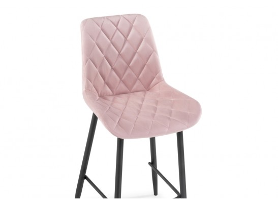 Полубарный стул Баодин велюр розовый / черный в Каменске-Уральском
