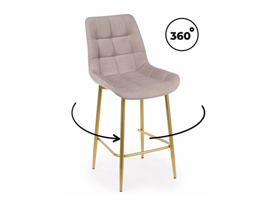 Полубарный стул Челси 360 латте (zd 290) / золотой в Каменске-Уральском