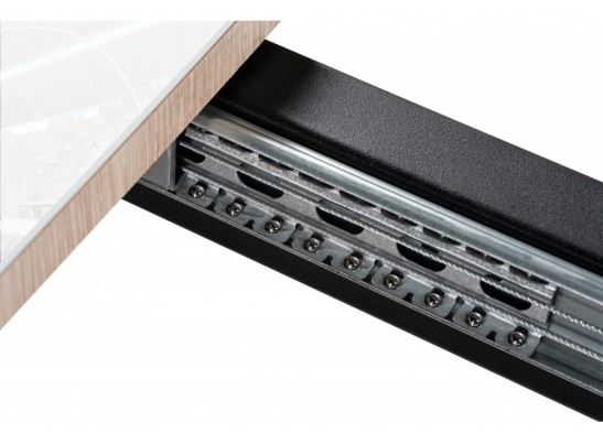 Стеклянный стол Джофри белый / венге светлый в Каменске-Уральском