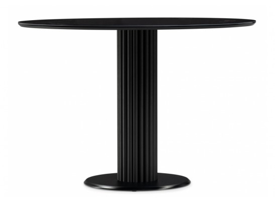 Стеклянный стол Кэмерон 110х110х75 черный в Каменске-Уральском