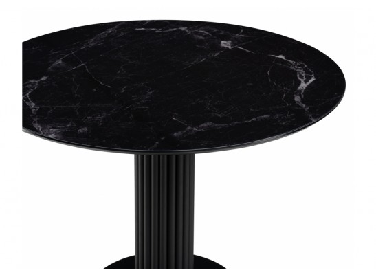 Стеклянный стол Кэмерон 110х110х75 черный в Каменске-Уральском