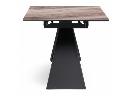 Стеклянный стол Стиг 180(230)х95х77 карелия / черный в Каменске-Уральском