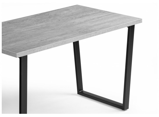 Деревянный стол Лота Лофт 140х80 черный матовый / бетон светлый в Каменске-Уральском