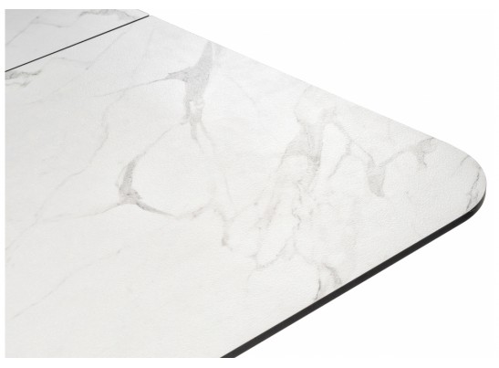 Стол на тумбе Кларк 120(150)х80х76 белый / графит в Каменске-Уральском