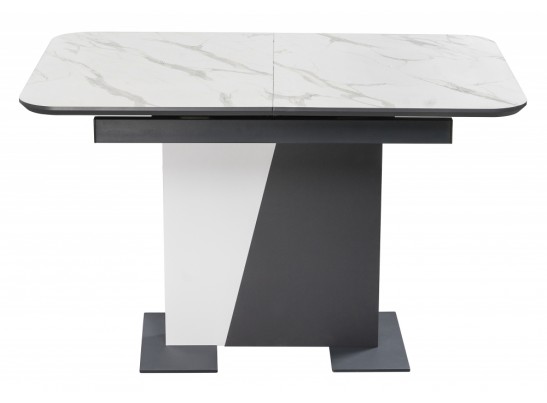 Стол на тумбе Кларк 120(150)х80х76 белый / графит в Каменске-Уральском