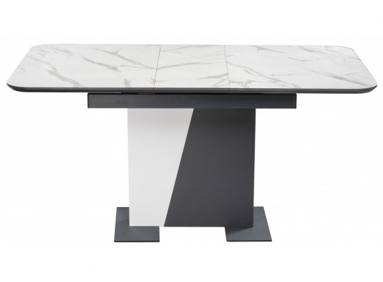 Стол на тумбе Кларк 120(150)х80х76 белый / графит в Каменске-Уральском