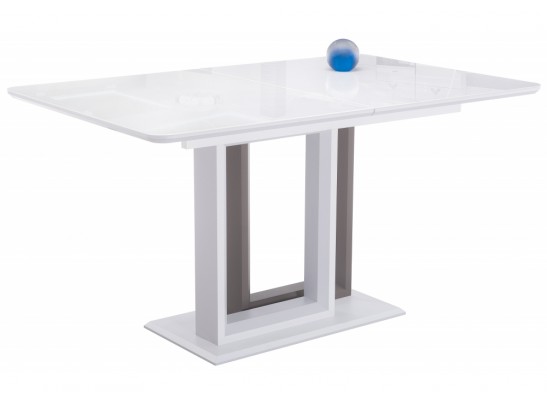 Стол на тумбе Санса 140 белый / шагрень белая в Каменске-Уральском