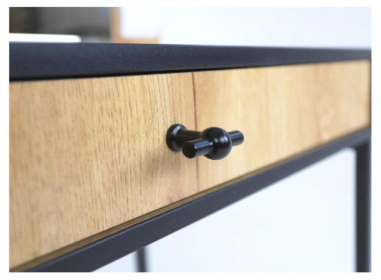 Стол письменный Брут 6 крафт золотой / черный в Каменске-Уральском