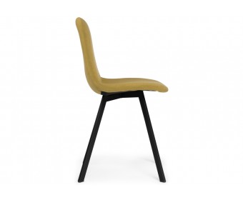 Стул на металлокаркасе Агот горчичный / черный каркас