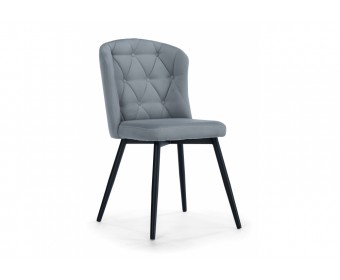 Стул на металлокаркасе Алиссум светло-серый / черный