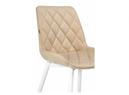 Стул на металлокаркасе Баодин белый / velutto 05 в Каменске-Уральском