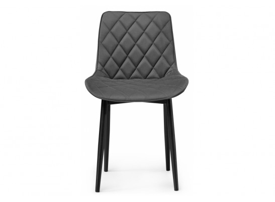 Стул на металлокаркасе Баодин велюр темно-серый / черный в Каменске-Уральском
