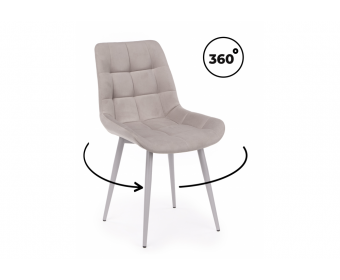 Стул на металлокаркасе Челси 360 К латте (zd 290) / серый