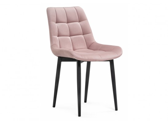 Стул на металлокаркасе Челси велюр розовый / черный в Каменске-Уральском