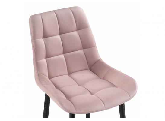 Стул на металлокаркасе Челси велюр розовый / черный в Каменске-Уральском