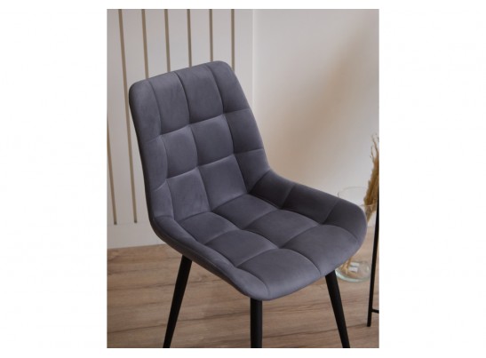 Стул на металлокаркасе Челси К темно-серый (zd 995) / черный в Каменске-Уральском