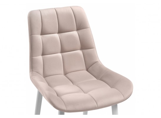 Стул на металлокаркасе Челси К велюр латте / белый в Каменске-Уральском