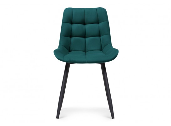 Стул на металлокаркасе Челси велюр морская волна / черный в Каменске-Уральском