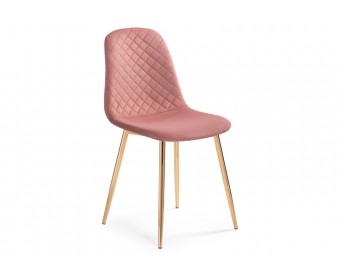 Стул на металлокаркасе Dabl pink / gold