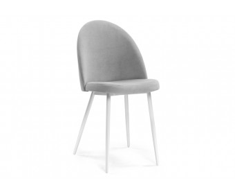 Стул на металлокаркасе Дагрун светло-серый / белый