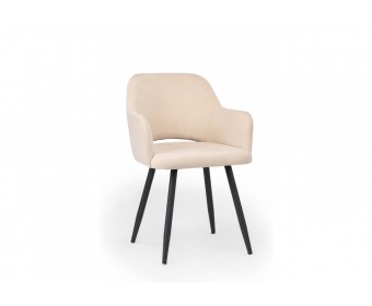 Стул на металлокаркасе Эолин 360 бежевый (glory 03) / черный