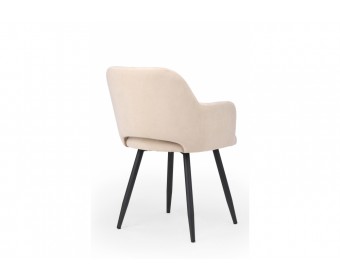 Стул на металлокаркасе Эолин 360 бежевый (glory 03) / черный
