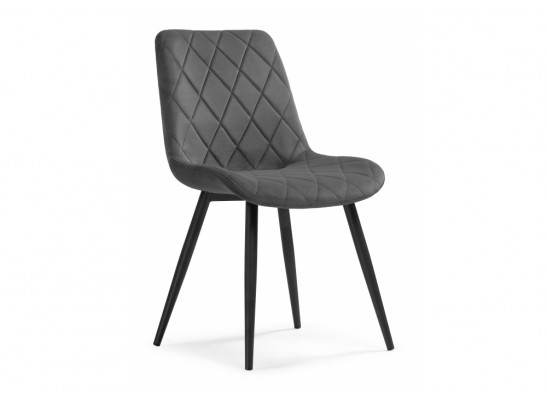 Стул на металлокаркасе Fox dark gray / black в Каменске-Уральском