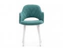 Стул на металлокаркасе Гутрид ромбы спереди бирюзовый / белый в Каменске-Уральском