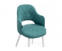 Стул на металлокаркасе Гутрид ромбы спереди бирюзовый / белый в Каменске-Уральском