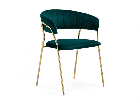 Стул на металлокаркасе Kamelia 1 green / gold в Каменске-Уральском