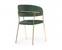 Стул на металлокаркасе Kamelia dark green / gold в Каменске-Уральском