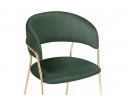 Стул на металлокаркасе Kamelia dark green / gold в Каменске-Уральском